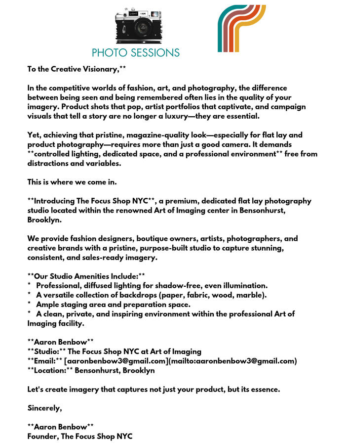 Flat lay photography